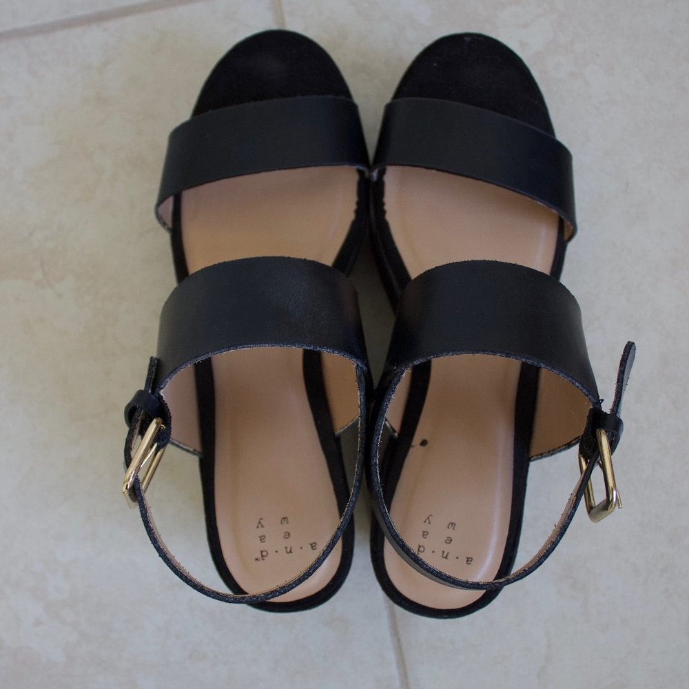 Platform Black Sandals